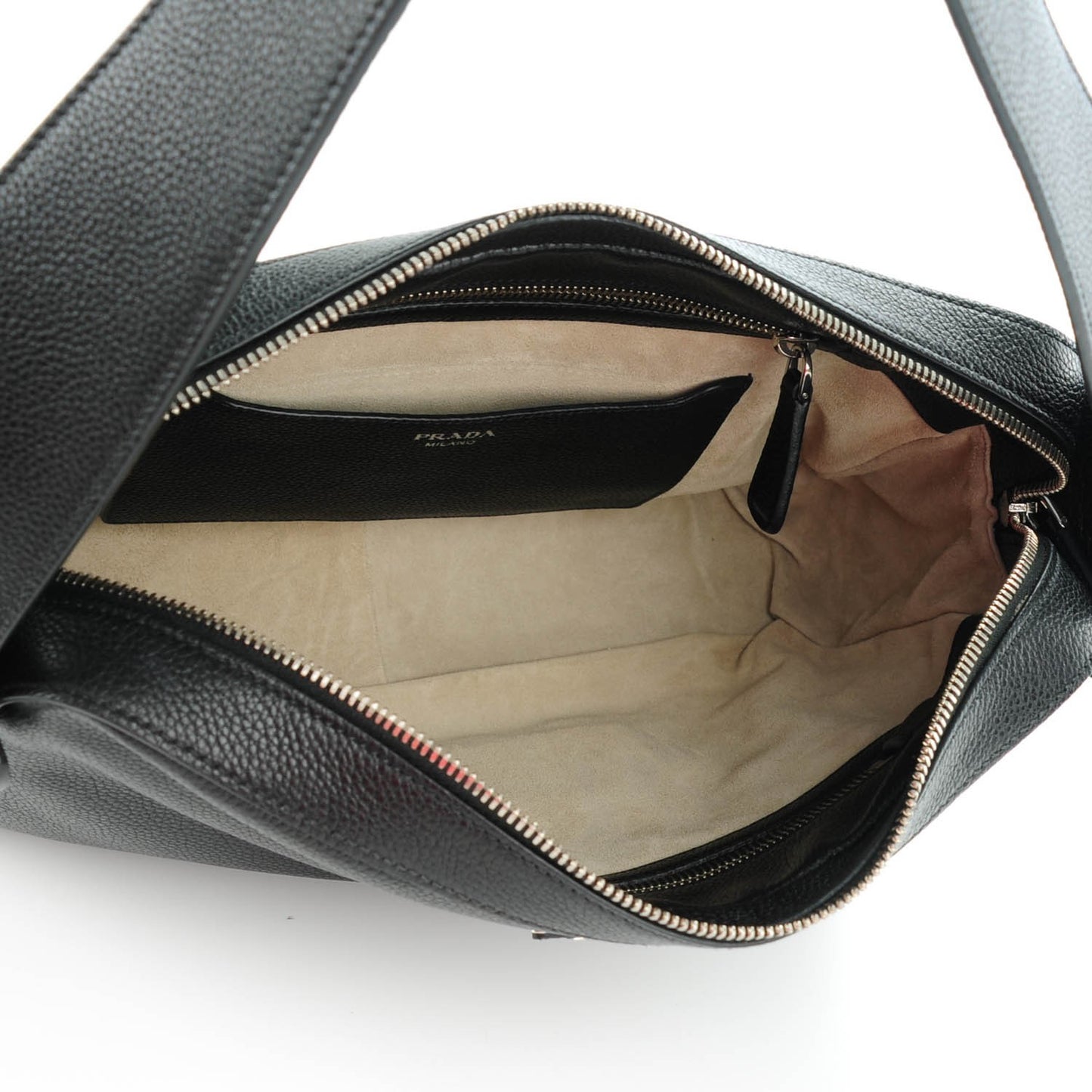 Vitello Daino Shoulder Bag Nero Black
