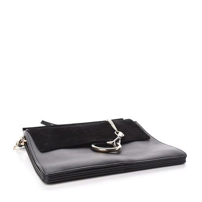 Chloe Suede Calfskin Medium Faye Shoulder Bag Black 4 of 11