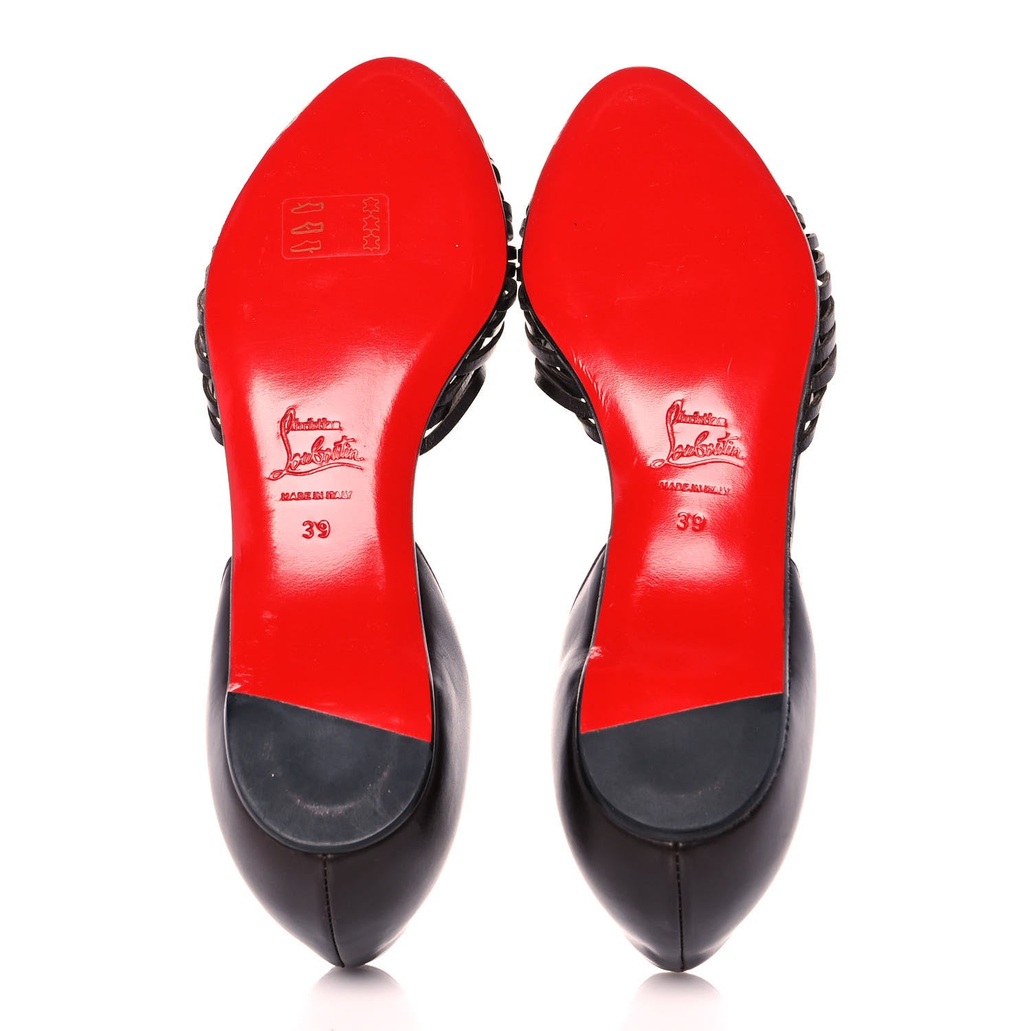 Christian Louboutin Shiny Nappa Ballalla Flats 39 Dark Brown 5 of 7
