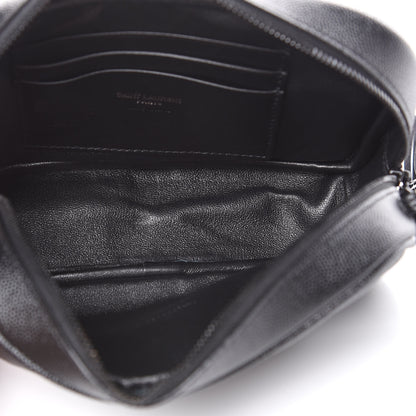 Saint Laurent Grain De Poudre Matelasse Monogram Mini Lou Camera Bag Black 5 of 11