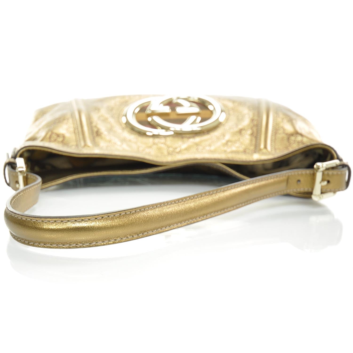 Gucci Guccissima Medium Britt Hobo Metallic NM Exclusive 5 of 10