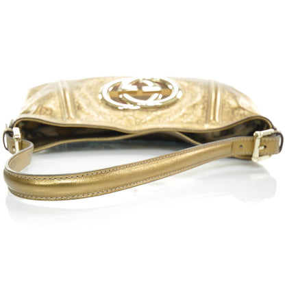 Gucci Guccissima Medium Britt Hobo Metallic NM Exclusive 5 of 10