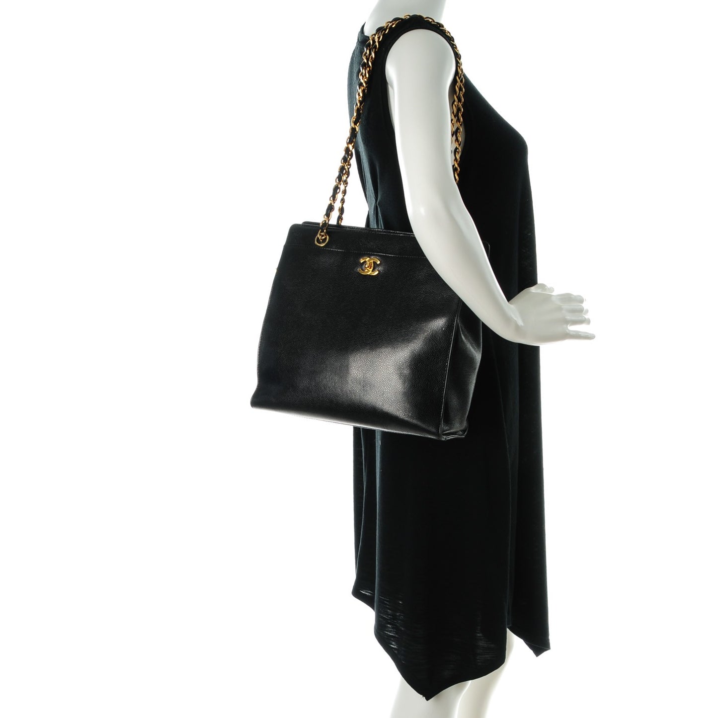 Caviar Shopper Tote Black
