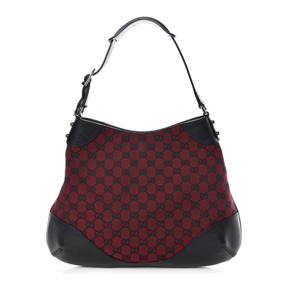 Gucci Denim Monogram Hobo Red 1 of 9