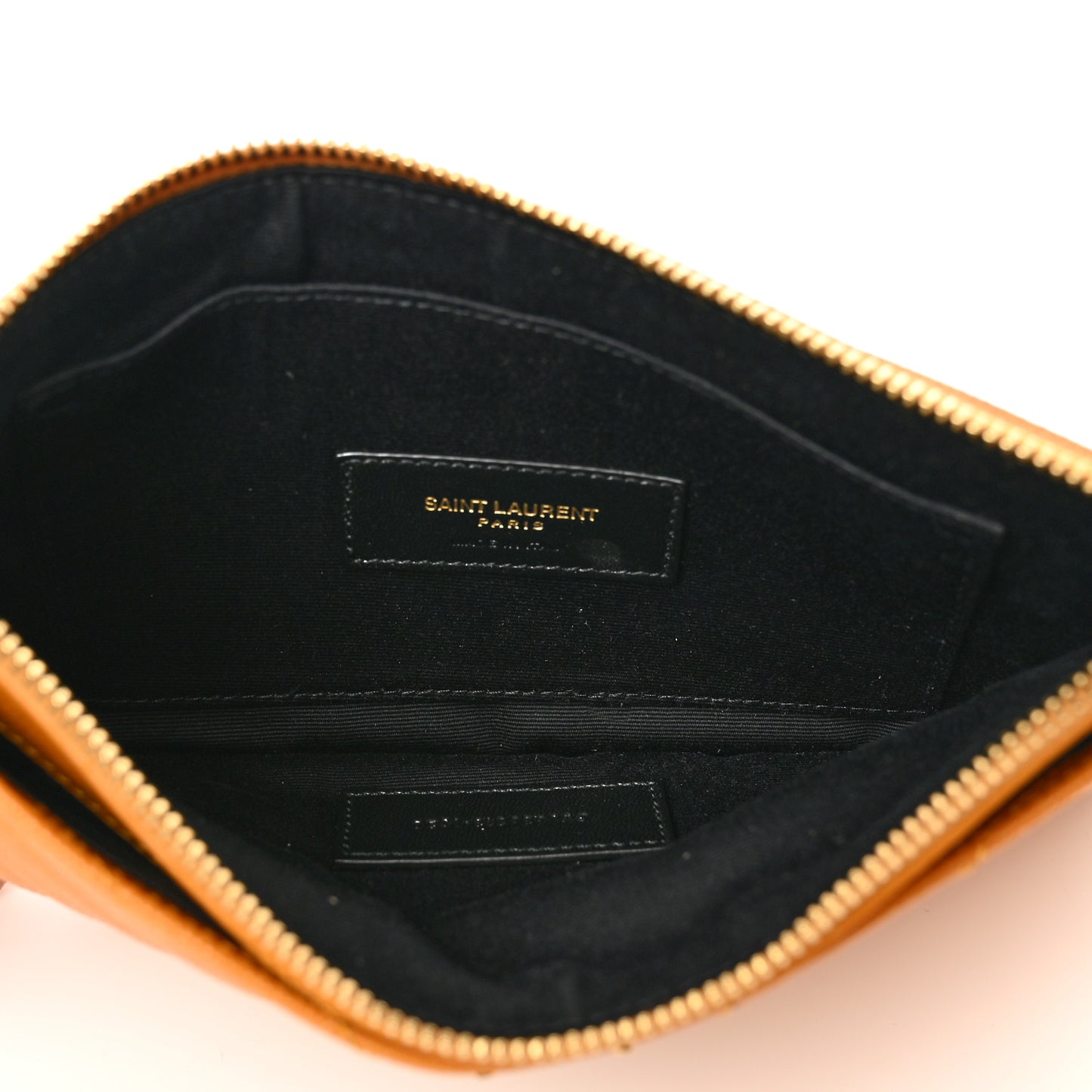 Grain De Poudre Chevron Monogram Large Bill Pouch Senape Yellow