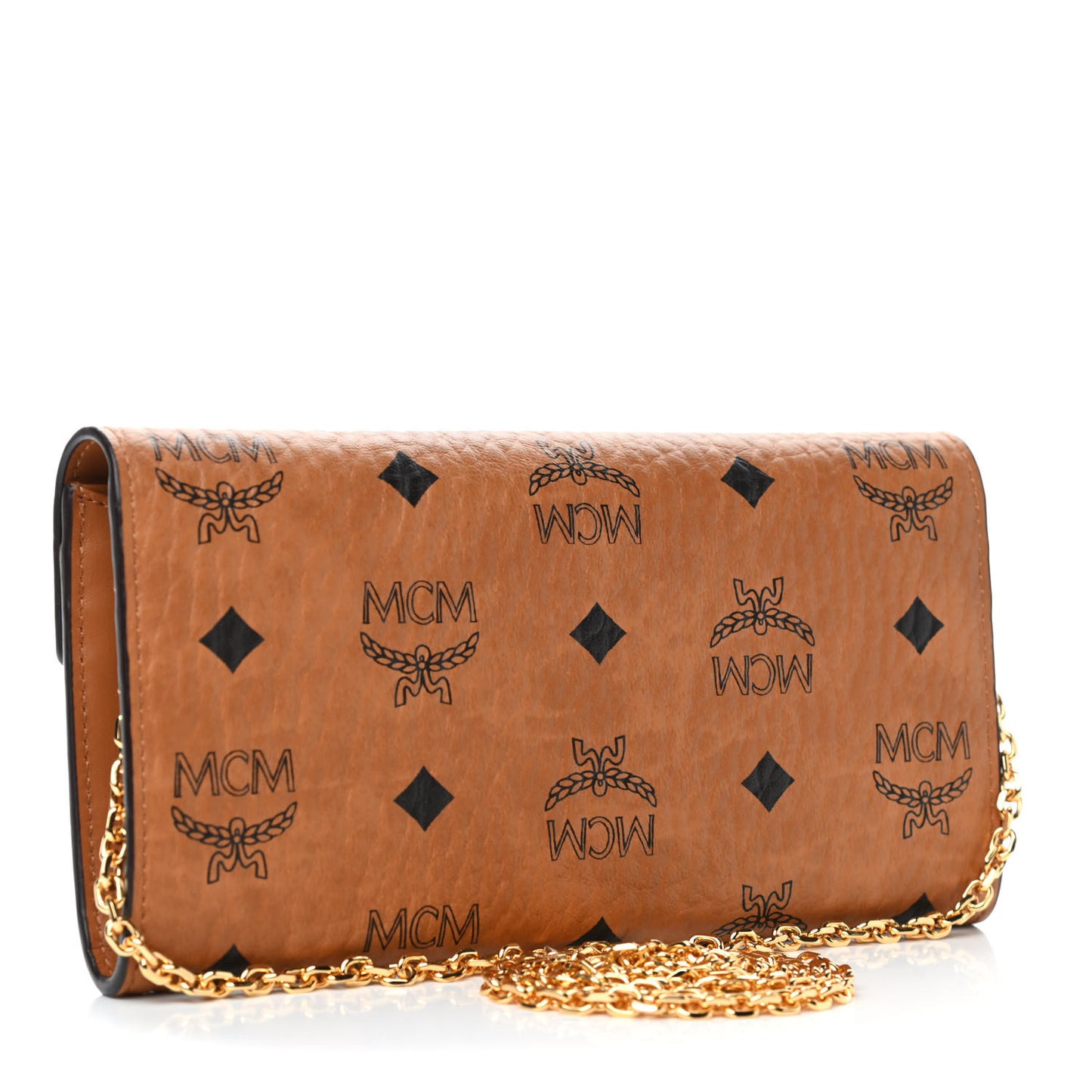 Visetos Large Patricia Wallet On Chain Cognac