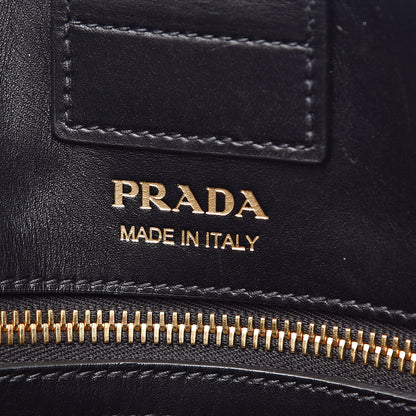 Prada City Calfskin Medium Colorblock Bibliothèque Tote Fuoco Viola Black 6 of 13