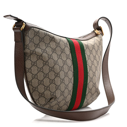 Gucci GG Supreme Monogram Web Small Ophidia Half Moon Hobo Brown 3 of 10