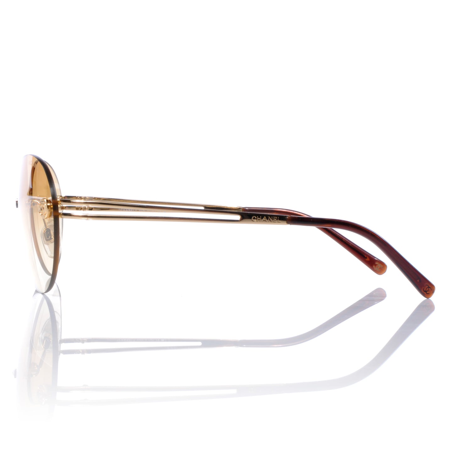 Frameless CC Round Sunglasses 4158