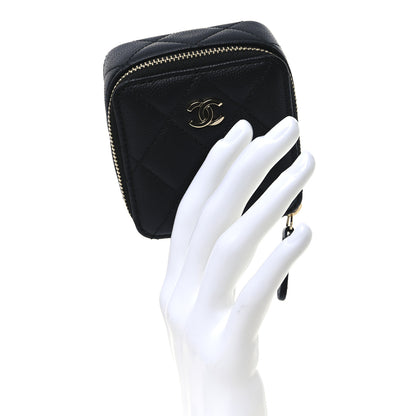Chanel Caviar Quilted Jewelry Travel Case Black 2 of 8