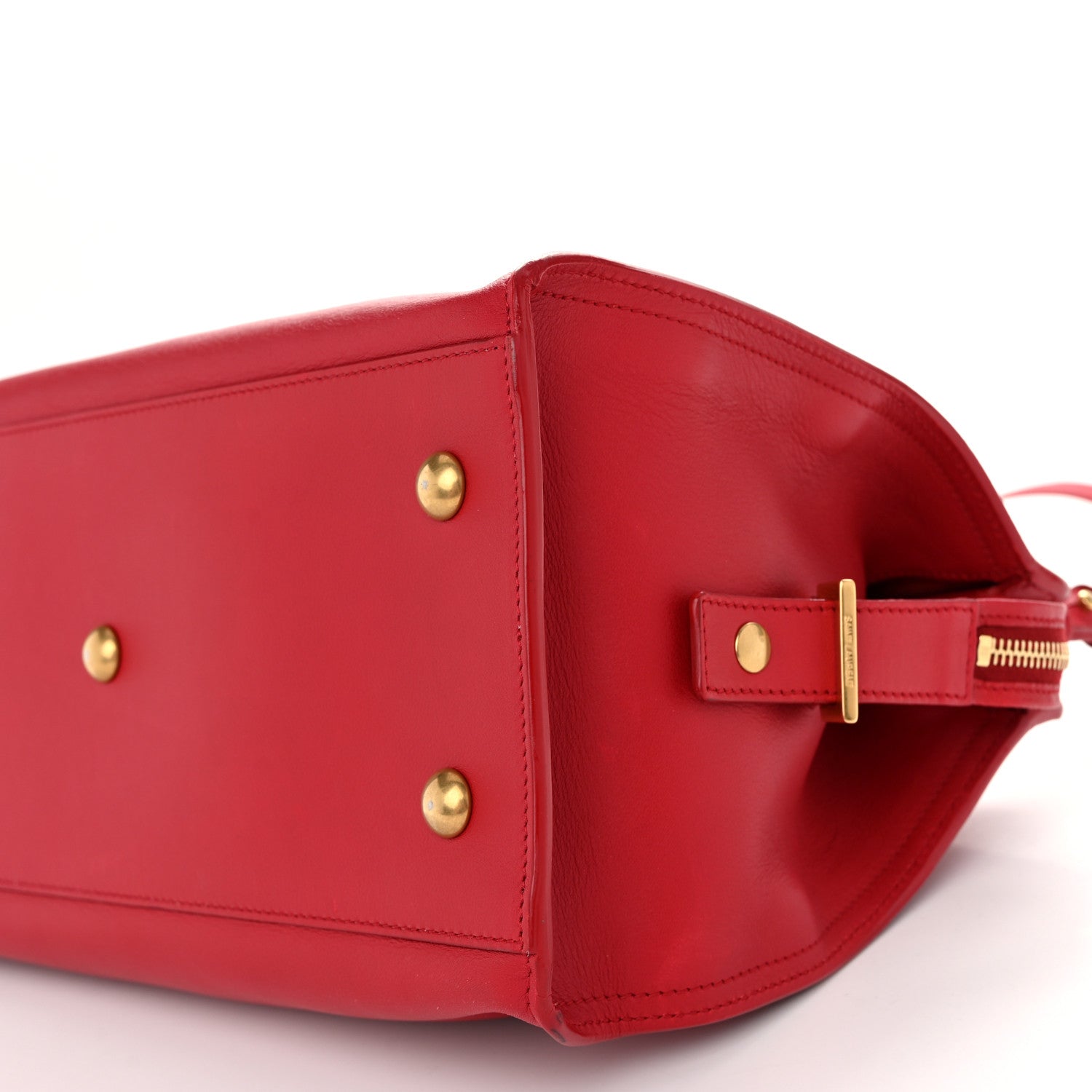 Saint Laurent Calfskin Small Classic Y Cabas Red 10 of 10