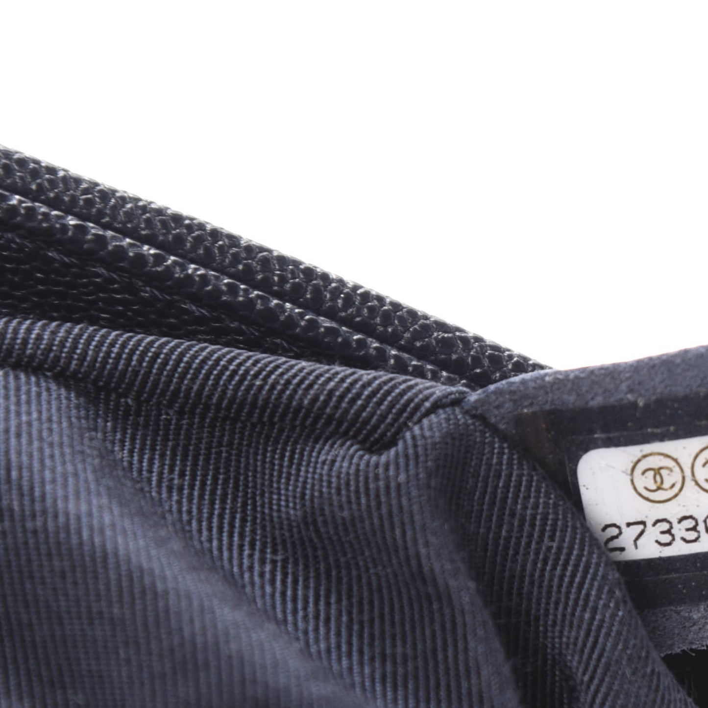 Caviar Quilted Medium Boy Flap Dark Blue