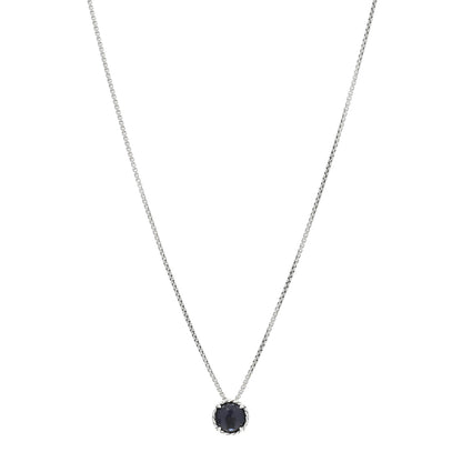 David Yurman Sterling Silver Black Orchid 8mm Petite Chatelaine Pendant Necklace 1 of 4