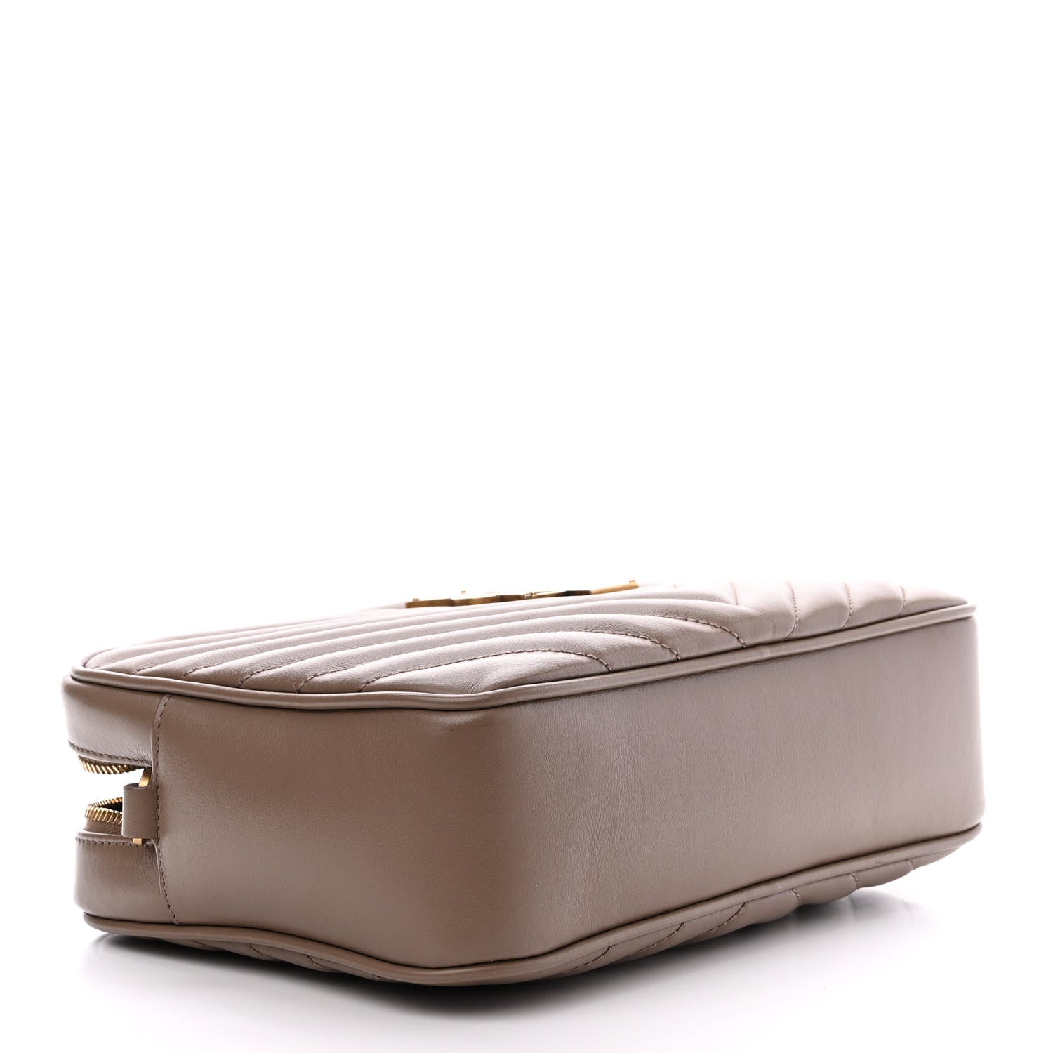 Saint Laurent Calfskin Matelasse Monogram Lou Camera Bag Taupe 4 of 12