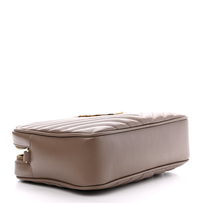 Saint Laurent Calfskin Matelasse Monogram Lou Camera Bag Taupe 4 of 12