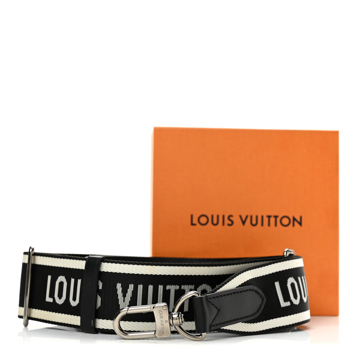 Nylon Jacquard Sporty Bandouliere Shoulder Strap Black