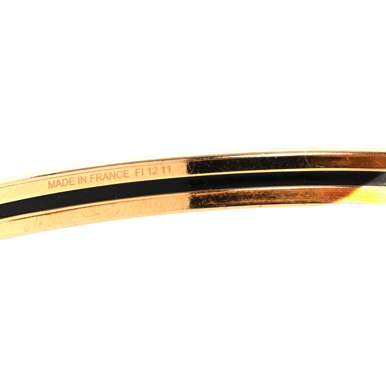 Hermes Enamel Quadrige Printed Extra Narrow Bracelet 65 5 of 6
