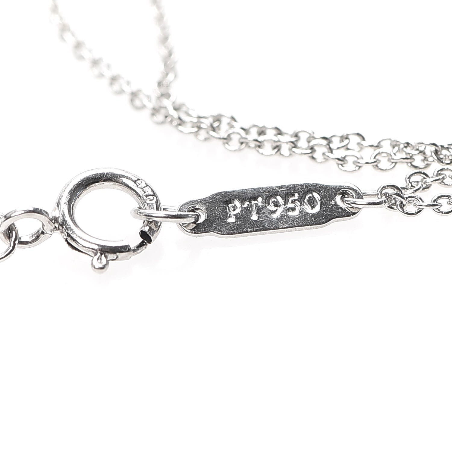 Tiffany Platinum Diamond .17ct Double Chain Solitaire Bracelet 4 of 6