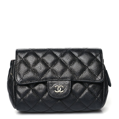 Chanel Caviar Quilted Flap Cosmetic Case Black 1 of 12