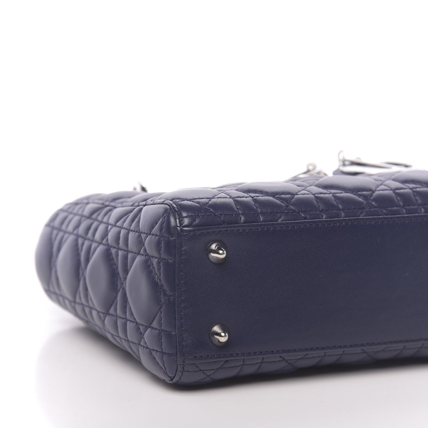 Christian Dior Lambskin Cannage Small Lucky Badges My Lady Dior Navy 7 of 9