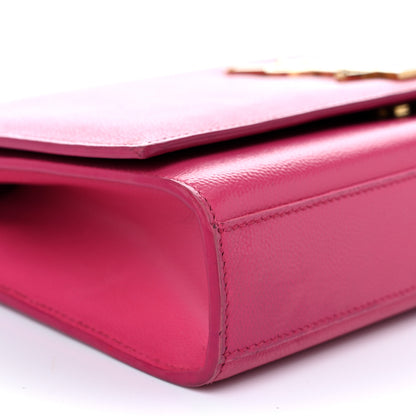 Saint Laurent Grain De Poudre Medium Classic Monogram Kate Satchel Lipstick Fuchsia 4 of 10