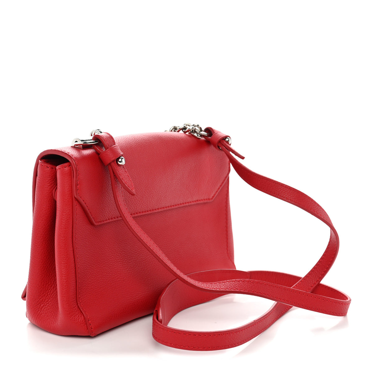 Calfskin Lockme II Chain Bag BB Rubis