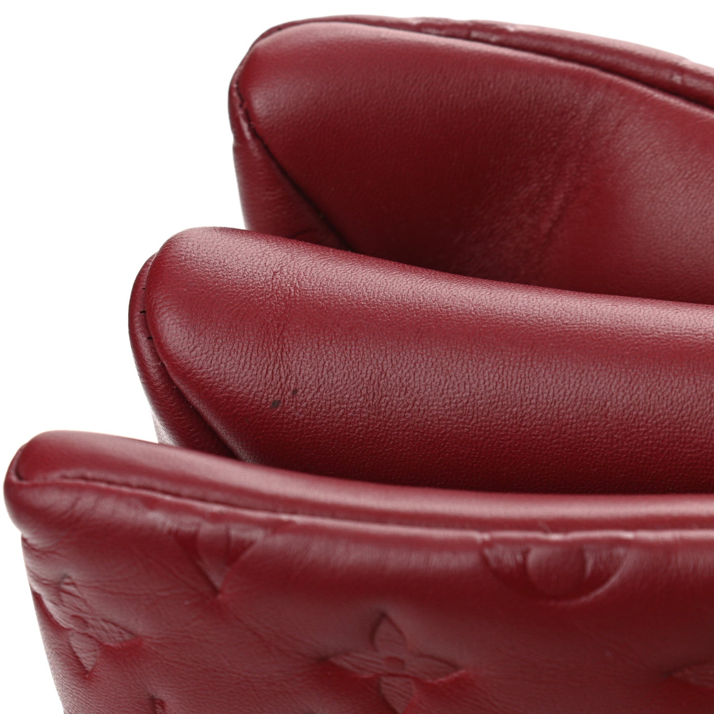 Lambskin Embossed Monogram Coussin PM Wine