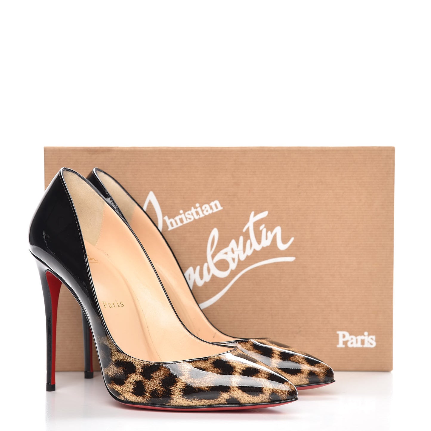 Patent Degrade Leopard Pigalle Follies 100 Pumps 39.5 Leopard Black