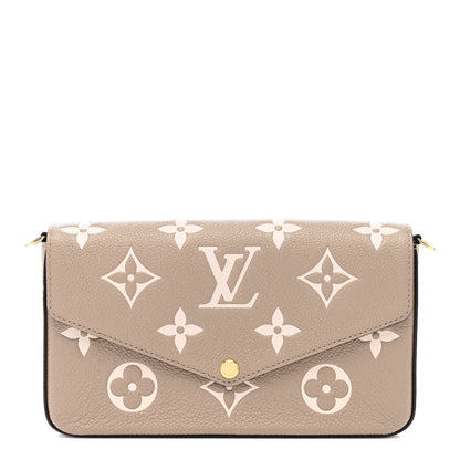 Louis Vuitton Empreinte Monogram Giant Felicie Pochette Tourterelle Creme 1 of 5