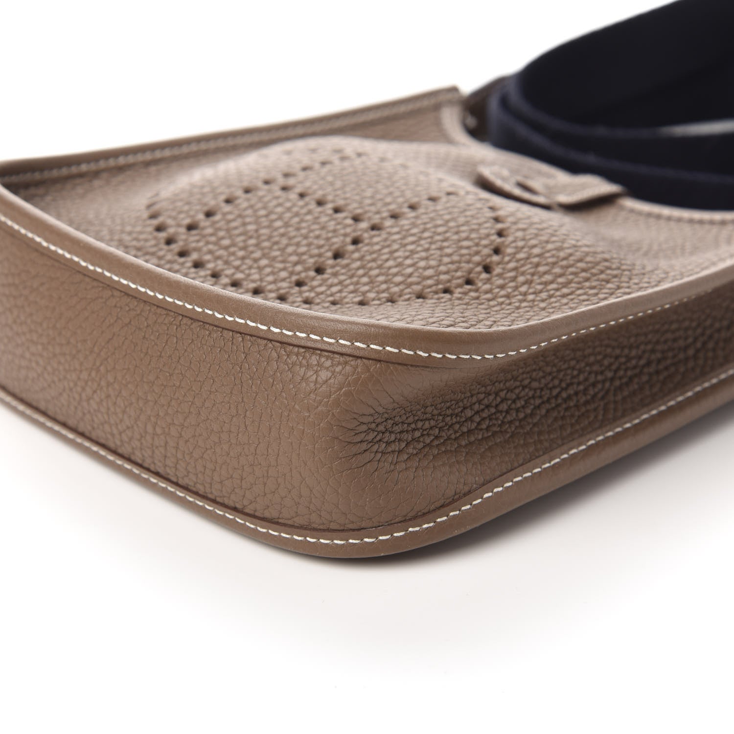Hermes Taurillon Clemence Amazone Evelyne TPM Etoupe Bleu Indigo 7 of 9