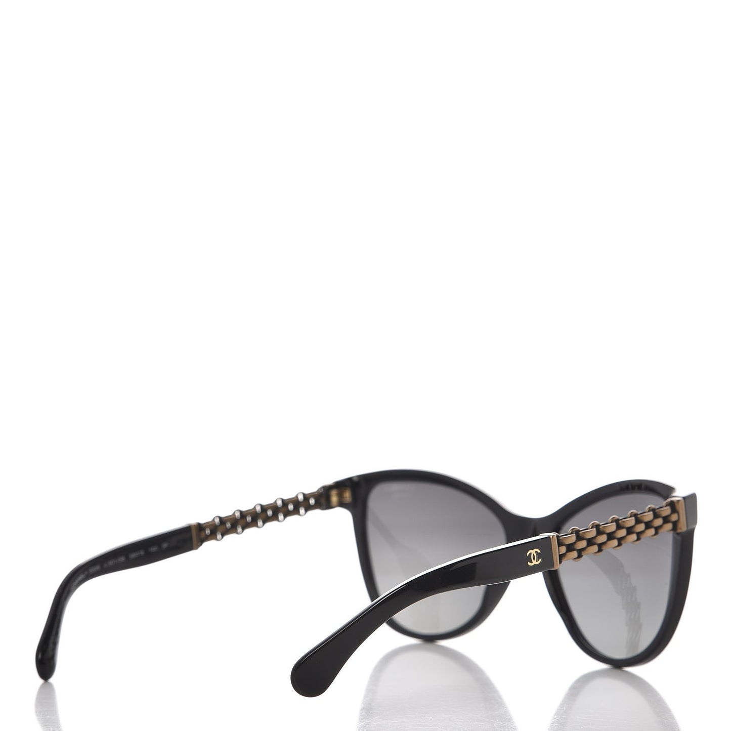 Cat Eye Chain Polarized Sunglasses 5326 Black