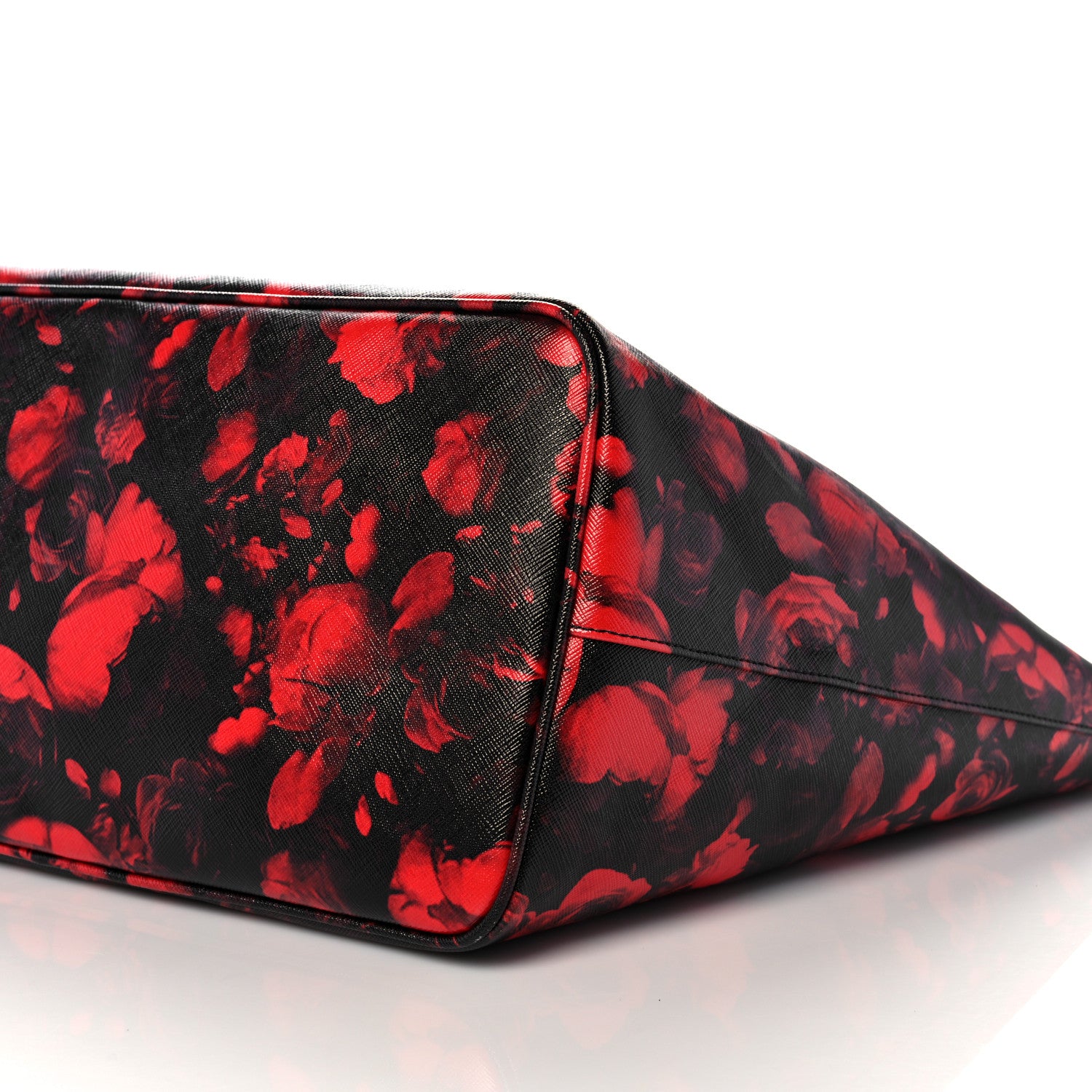 Givenchy Textured Coated Canvas Floral Print Large Antigona Tote Black Red 8 of 8