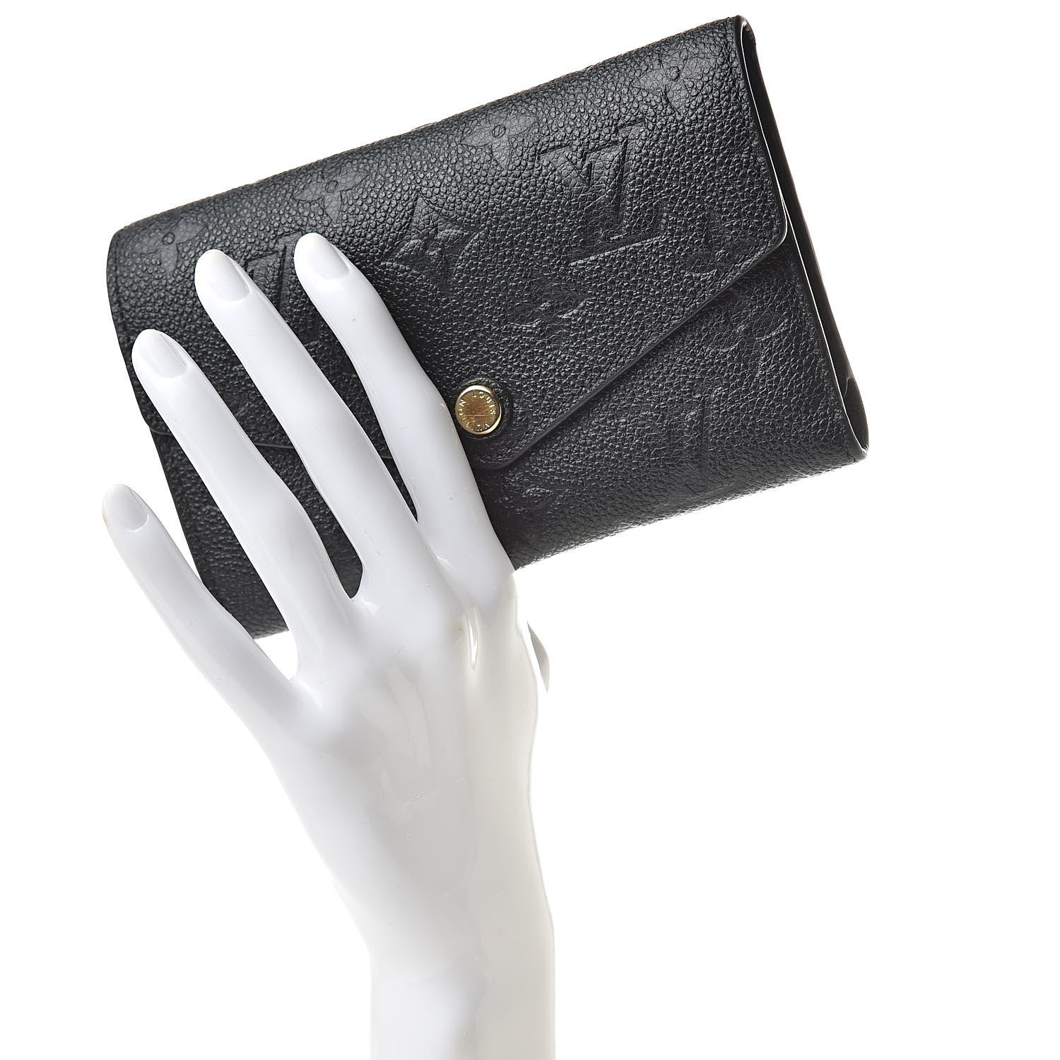 Louis Vuitton Empreinte Compact Curieuse Wallet Black 2 of 8