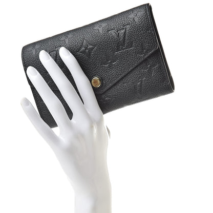 Louis Vuitton Empreinte Compact Curieuse Wallet Black 2 of 8