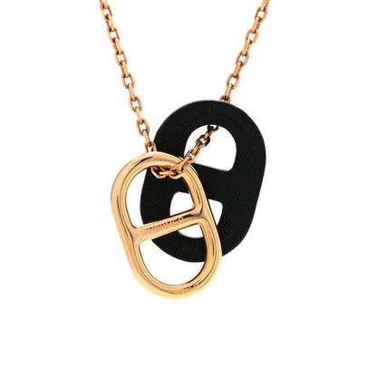 Hermes Swift O'Maillon Pendant Necklace Black 6 of 8