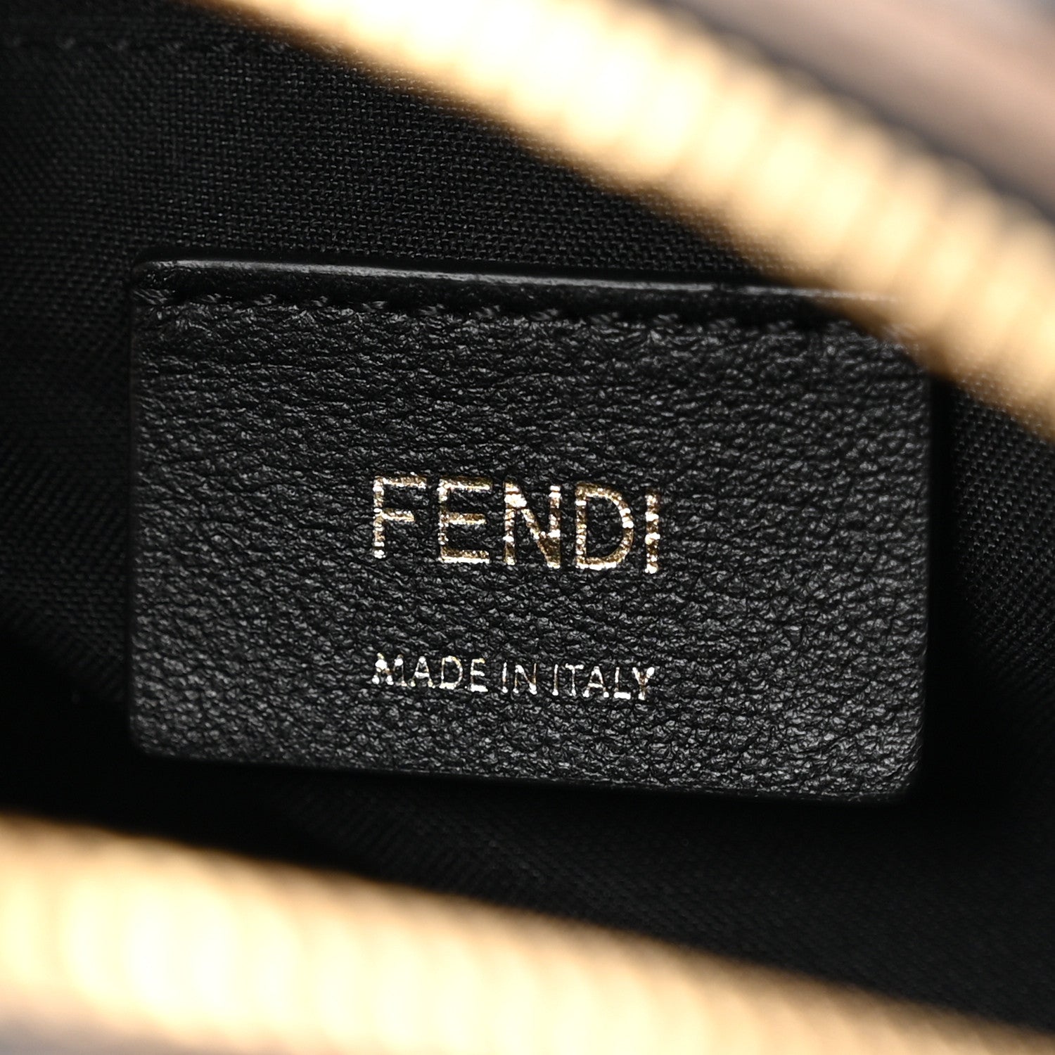 Fendi Vitello Bi-Color FF 1974 Embossed Mini Backpack Maya Black 6 of 9