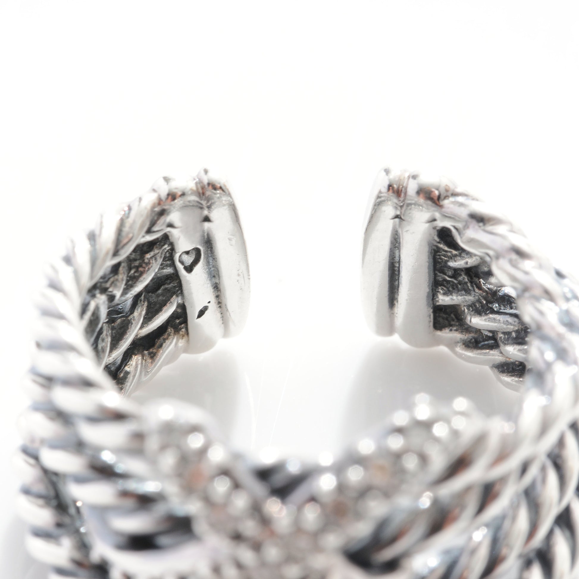 David Yurman Sterling Silver Diamond Multi Cable X Ring 6.5 6 of 7