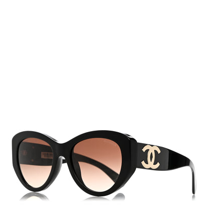 Chanel Acetate Butterfly Large CC Sunglasses 5492-A Black 1 of 8