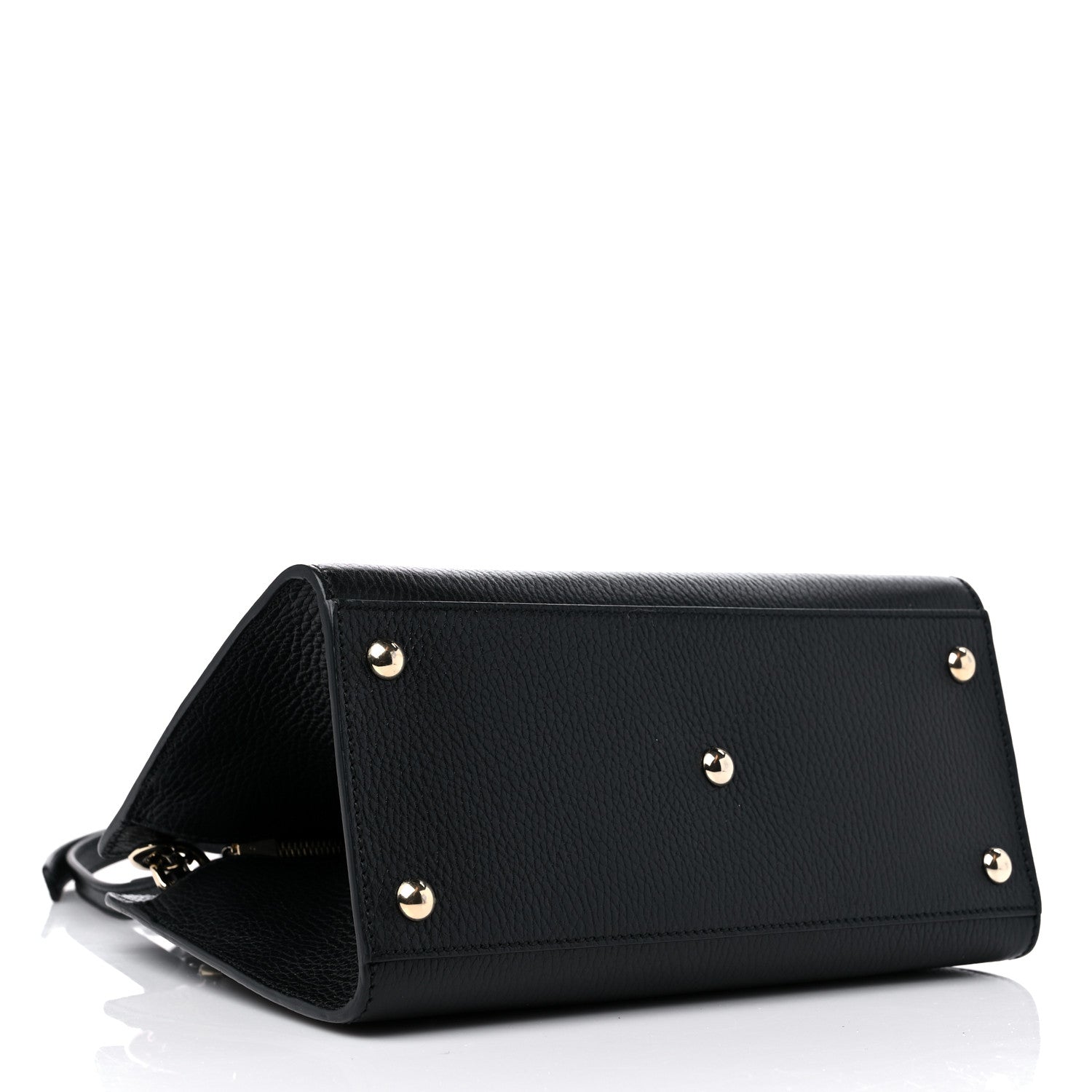 Gucci Dollar Calfskin Medium Soho Top Handle Satchel Black 4 of 9