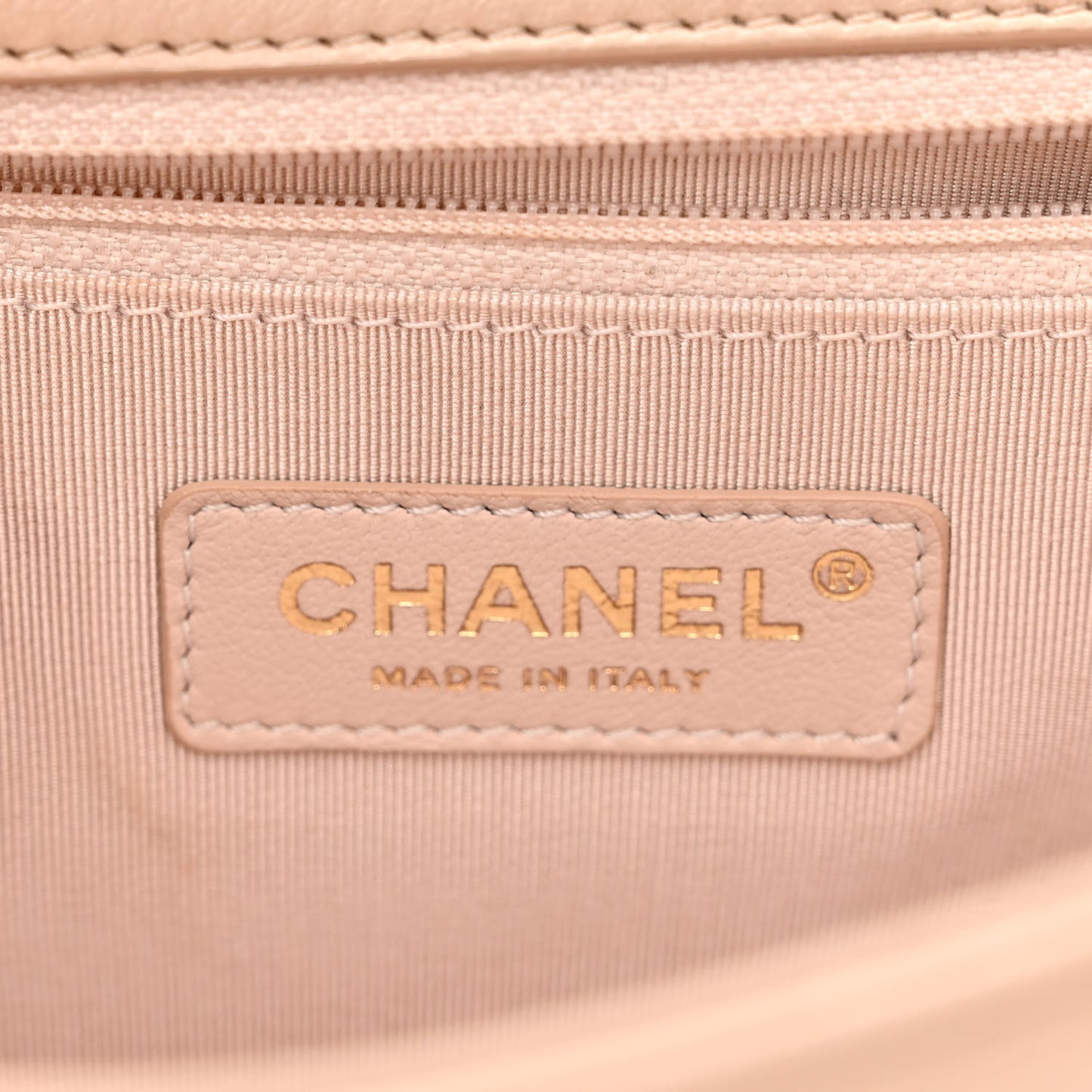 Caviar Quilted Large Studded Flap Beige