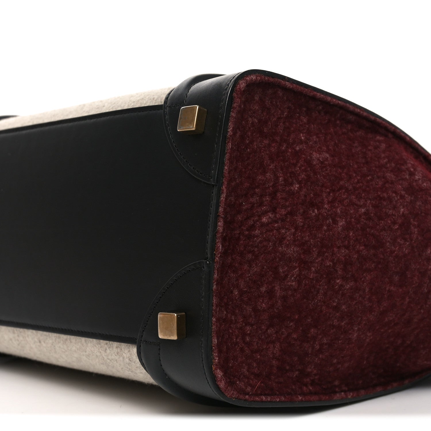 Celine Felt Smooth Calfskin Micro Tri-Color Luggage Brown Black 9 of 9