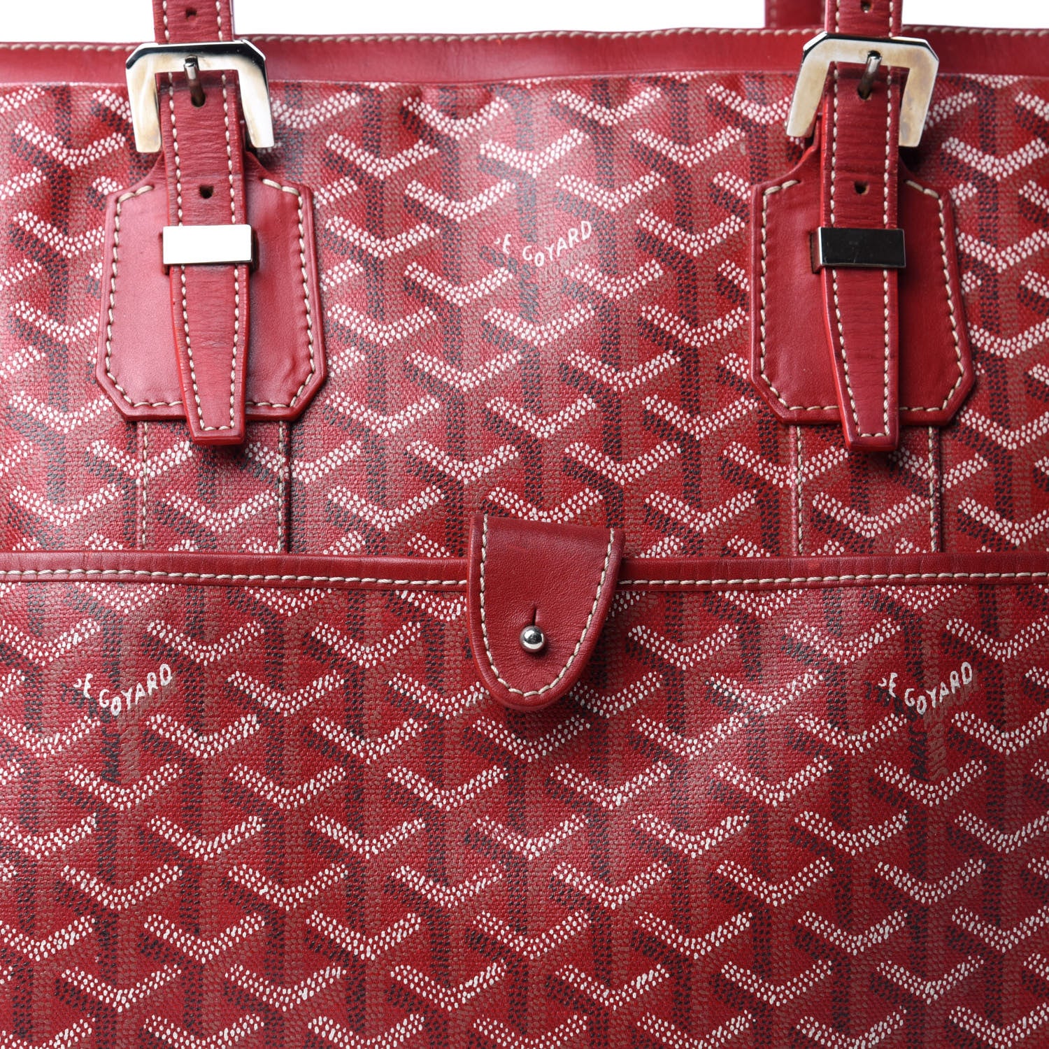 Goyard Goyardine Ambassade MM Briefcase Red 19 of 19
