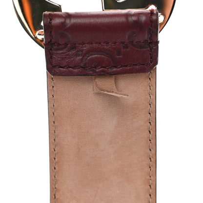 Gucci Guccissima Signature Interlocking G 40mm Belt 80 32 Scarlatto 3 of 6