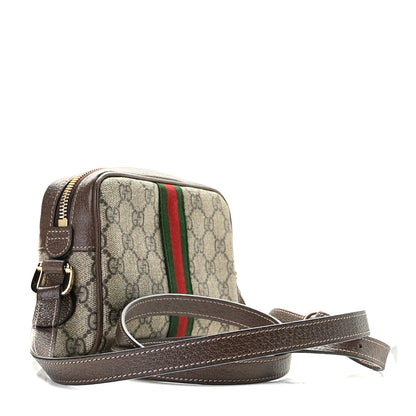 Gucci GG Supreme Monogram Web Mini Ophidia Shoulder Bag Brown 3 of 9