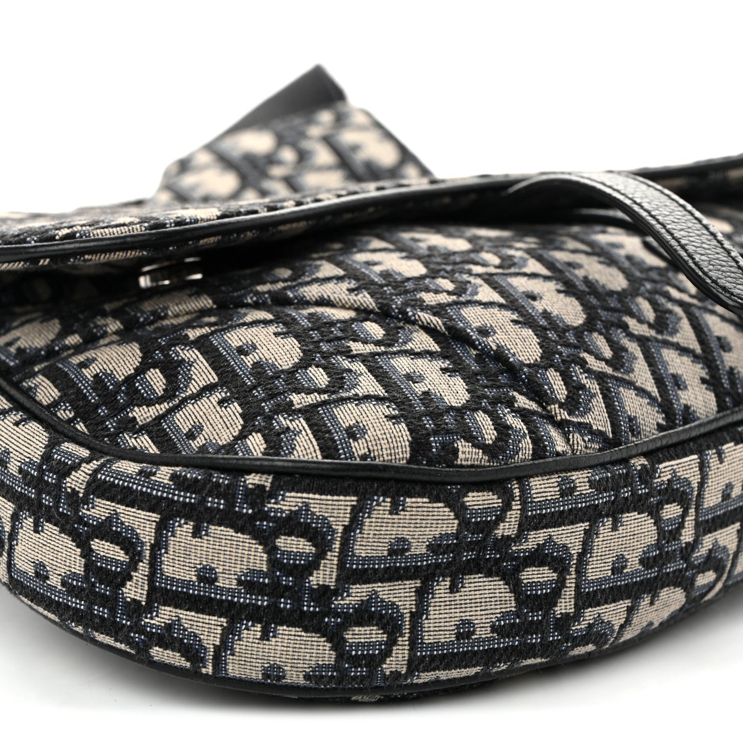 Christian Dior Oblique Mens Saddle Bag Blue 8 of 9