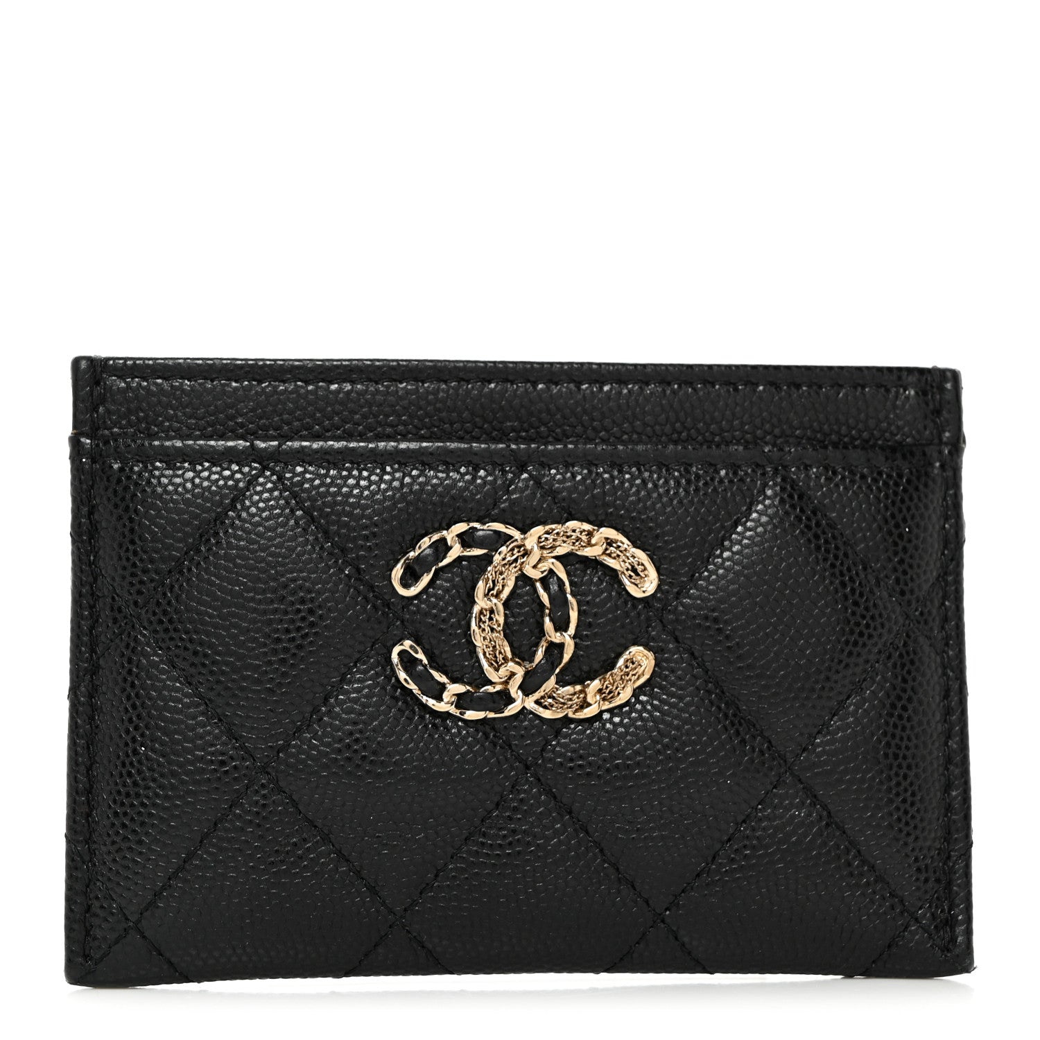 Chanel Caviar Quilted French New Wave Card Holder Black 1 of 9