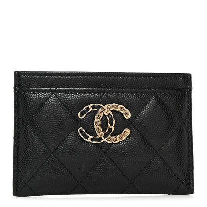 Chanel Caviar Quilted French New Wave Card Holder Black 1 of 9
