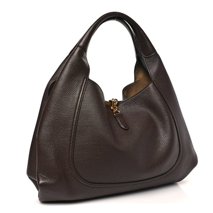 Gucci Grained Calfskin Softbit Maxi Shoulder Bag Dark Brown 4 of 10
