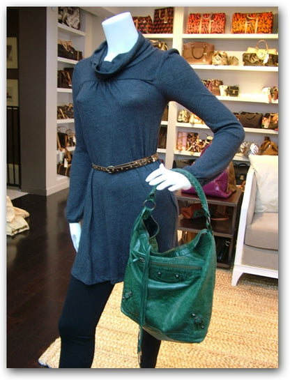 Balenciaga Leather Day Hobo Emerald 2 of 9