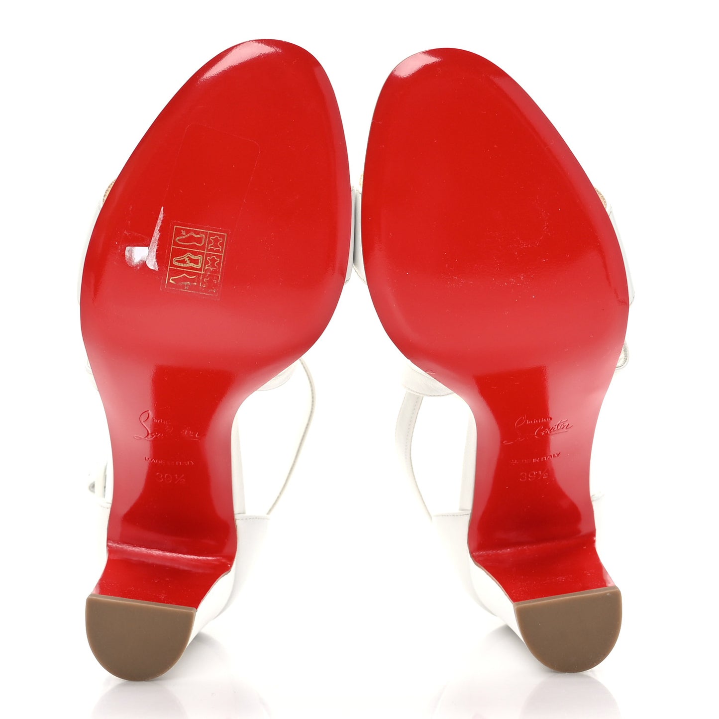 Kid Loubi Bee Alta 85 Sandals 39.5 White